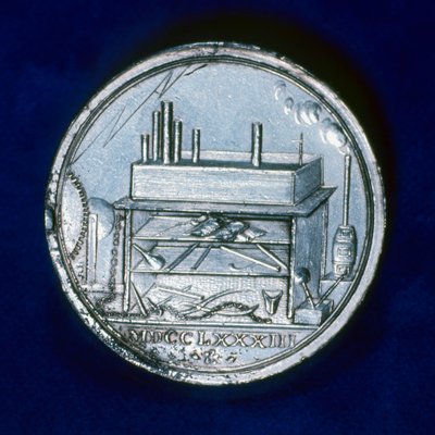 Keerzijde van herdenkingsmedaille voor Joseph Priestley, Engelse chemicus, 1803 door Unbekannt