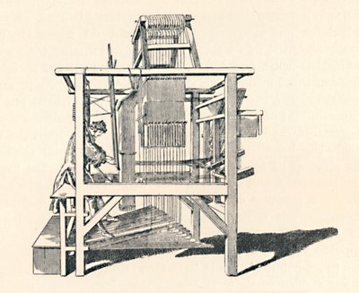 Lintwever aan zijn weefgetouw, 1747, 1904 door Unbekannt