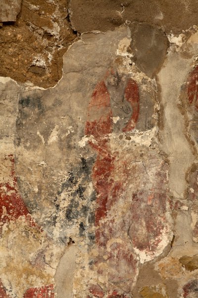 Ribelles. De kerk. Interieur. De apsis. De muurschilderingen. Detail. Romaans. door Unbekannt