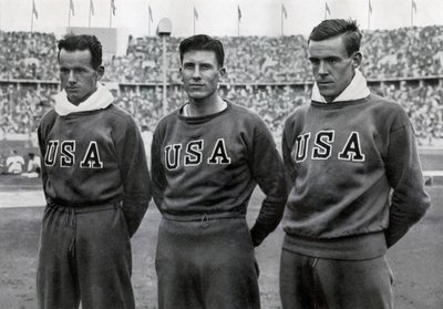 Robert Clark, Glenn Morris, John Parker, Amerikaanse tienkampers, Olympische Spelen Berlijn door Unbekannt