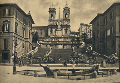 Roma - Kerk van de Trinita dei Monti door Unbekannt
