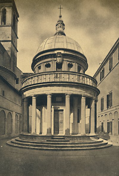 Roma - Tempel door Bramante in de kloosters van S. Pietro in Montorio op de Janiculumheuvel, 1910 door Unbekannt