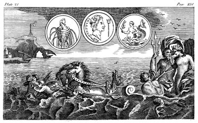 Romeinse god Neptunus door Unbekannt