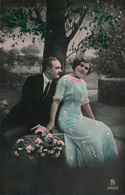 Romantische ansichtkaart, ca. 1910 door Unbekannt
