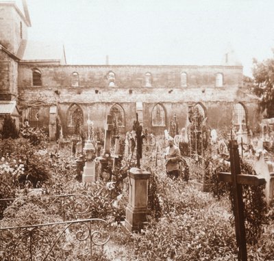 Kerk zonder dak, Marne, Noord-Frankrijk, ca. 1914-ca. 1918 door Unbekannt