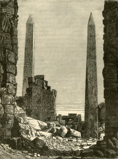 Ruïnes bij Karnak, 1890 door Unbekannt