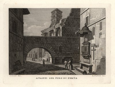Ruïnes van het Forum van Nerva, Rome door Unbekannt