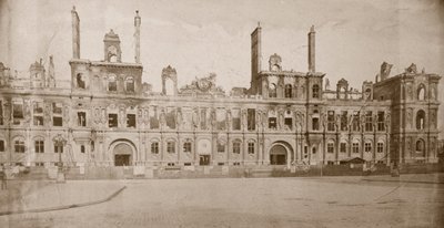 Ruïnes van het stadhuis, Parijs, mei 1871 door Unbekannt