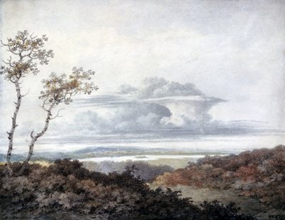 Landelijk landschap en wolkenstudie door Luke Howard, maart 1849 door Unbekannt