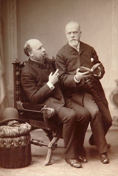 Russische kunstenaar Pavel Shukovsky en historicus Alexander Onegin, Weimar, Duitsland, eind 19e eeuw door Unbekannt