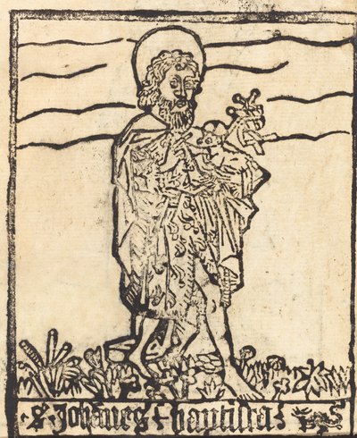 Sint Johannes de Doper (recto) door Unbekannt