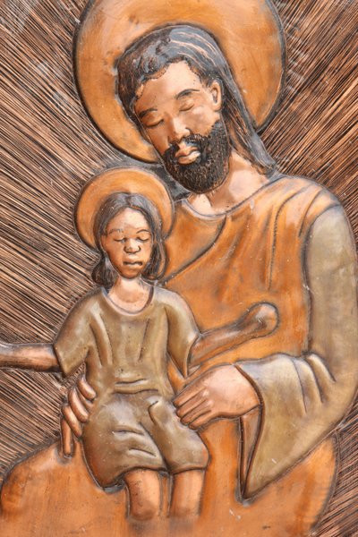 Sint-Jozef & Jezus standbeeld, Brazzaville, Congo door Unbekannt