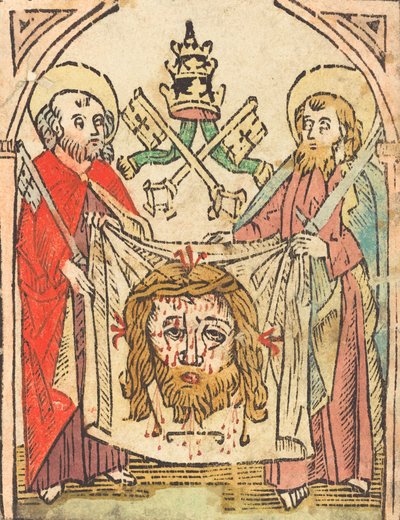 Heiligen Petrus en Paulus met de Sudarium door Unbekannt