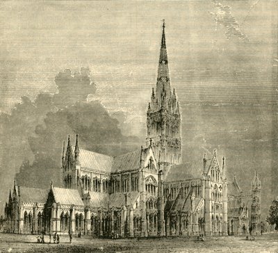 Kathedraal van Salisbury, 1890 door Unbekannt