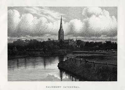 Kathedraal van Salisbury, Wiltshire, Engeland door Unbekannt