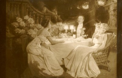 Salon 1910. Ludovic Alleaume Na het Diner, 1910 door Unbekannt