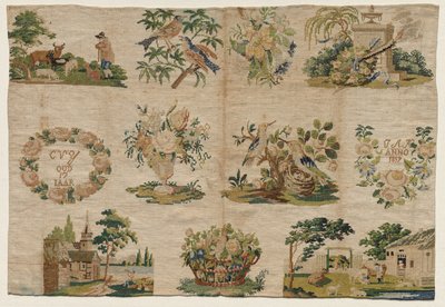 Sampler Fragment, 1819 door Unbekannt