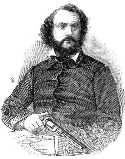 Samuel Colt 1814-1862, uitvinder van het Colt-revolver, 1856 door Unbekannt