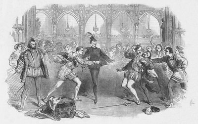 Scène uit Spohrs Faust, in de Koninklijke Italiaanse Opera, 1852 door Unbekannt