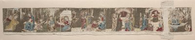 Scènes uit het Leven van de Maagd, van een Geborduurd Altaarfront, 1330s of 1340s door Unbekannt