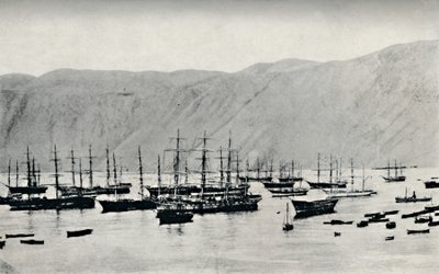 Schip wachtend op ladingen nitraat in Iquique, 1911 door Unbekannt