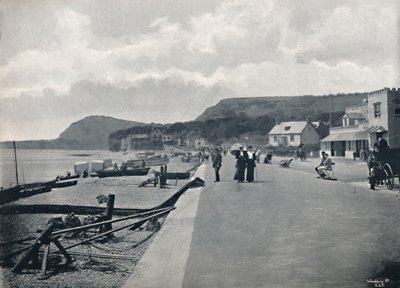 Sidmouth - De Promenade en Strand, 1895 door Unbekannt