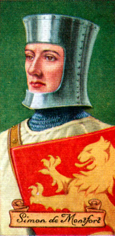 Simon de Montfort, uit een serie sigarettenkaartjes, 1935 door Unbekannt