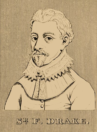 Sir Francis Drake, ca. 1540-1596, 1830 door Unbekannt