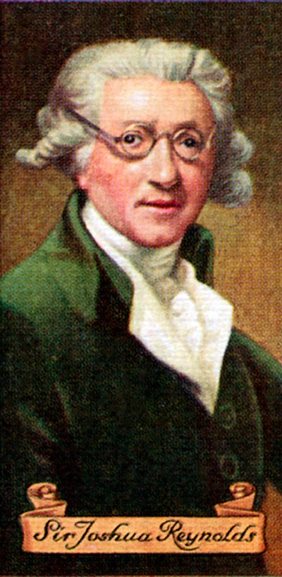 Sir Joshua Reynolds, uit een serie sigarettenkaartjes door Unbekannt