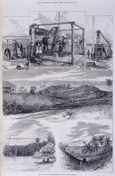 Zonsverduisteringsobservatorium, Nicobar-eilanden, ca. 1875 door Unbekannt