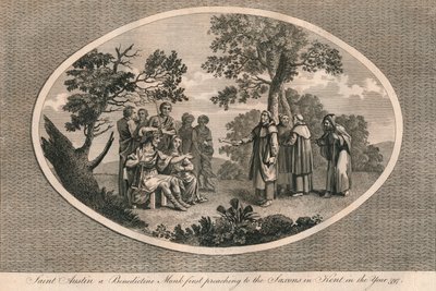Sint Augustinus, een Benedictijner monnik, predikt voor het eerst aan de Saksen in Kent, 597 1793 door Unbekannt