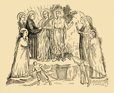 St. Franciscus van Assisi neemt de Dame Armoede als zijn bruid, ca. 1930 door Unbekannt