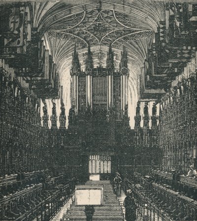 St. Georges Kapel: Het koor, kijkend naar het westen, 1895 door Unbekannt