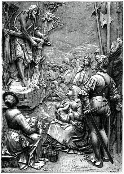 St. Johannes de Doper predikend in de woestijn, 16e eeuw, 1870 door Unbekannt