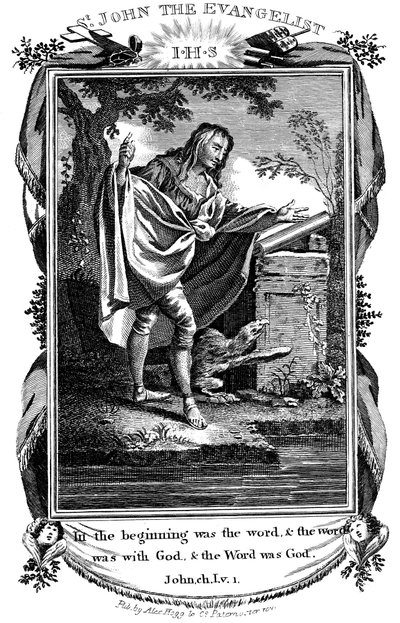 Sint Johannes de Evangelist, ca. 1808 door Unbekannt
