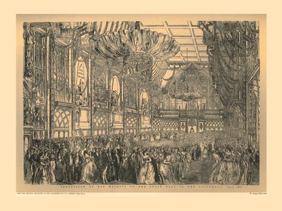 Staatsbal in de Guildhall, 1851, 1886 door Unbekannt