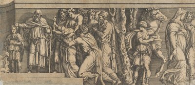 Standbeeld van Niobe en haar aanbidders, met Apollo en Diana en andere figuren, 1543-47 door Unbekannt