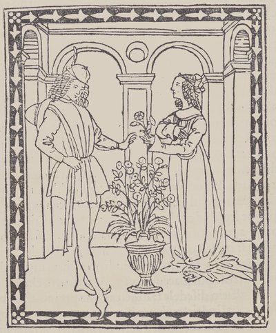 Storia di due amanti Verhaal van twee geliefden, ca. 1495-1500 door Unbekannt