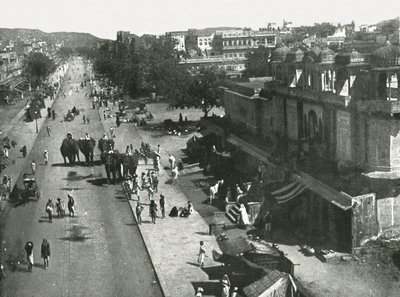 Straatscène in de stad Jaipur, India, 1895 door Unbekannt