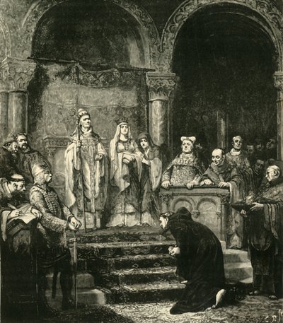 Onderwerping van Hendrik IV. bij Canossa, 1077 door Unbekannt