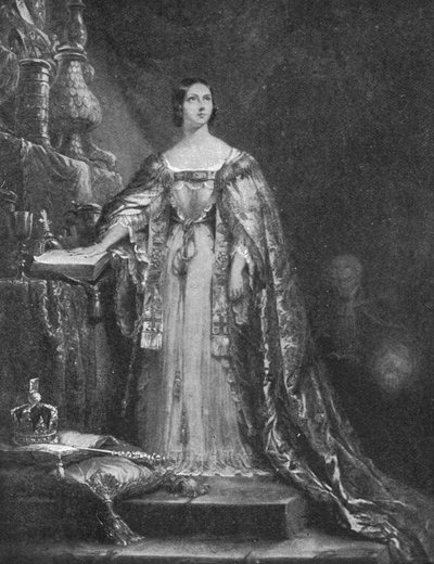 De eed afleggen om het protestantse geloof te handhaven bij haar kroning, 28 juni 1838, 1901 door Unbekannt