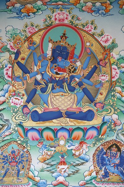 Tantrisme: Tibetaanse tantrische godin. Kopan-klooster, Kathmandu, Nepal door Unbekannt