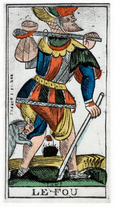 Tarotkaart van de dwaas, Jergot Tarot door Unbekannt