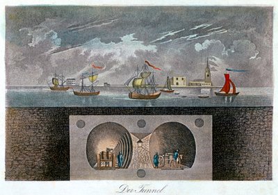 Thames Tunnel, ca. 1830 door Unbekannt