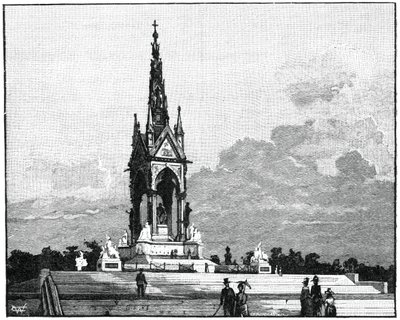 Het Albert Memorial, Kensington, Londen, 1900 door Unbekannt