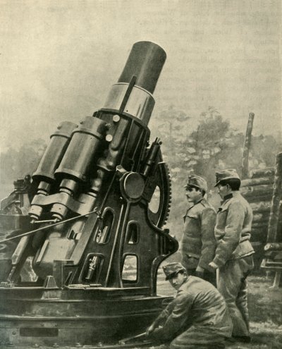 De Oostenrijkse 12-inch Belegeringshouwitser, 1914-1918, ca. 1920 door Unbekannt