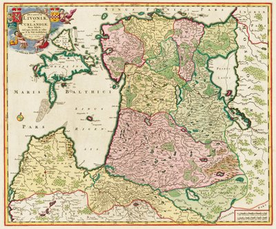De Oostzee Uit: Ducatuum Livoniae et Curlandiae Nova Tabula, 1705 door Unbekannt