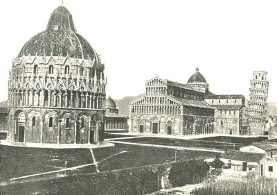 De Doopkapel, Kathedraal en Scheve Toren, Pisa, Italië, 1895 door Unbekannt