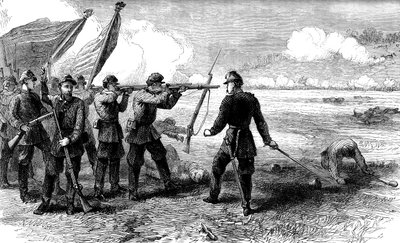 De Slag bij Bull Run, Virginia, 1861 door Unbekannt