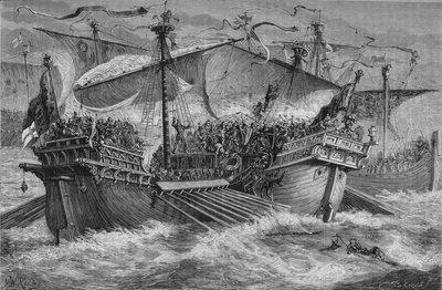 De Slag bij Dover, 24 augustus 1217, c1880 door Unbekannt